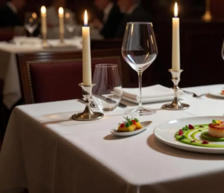 Wykwintnie podane dania w eleganckiej restauracji